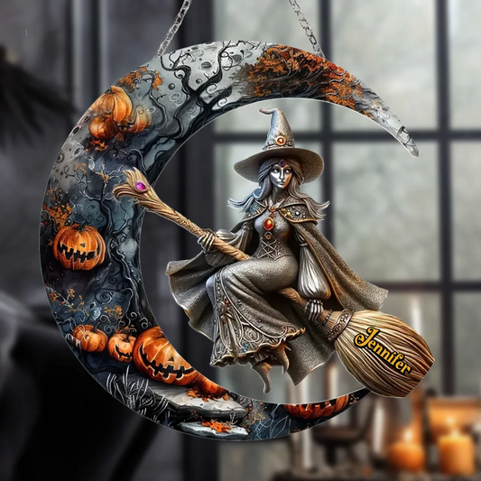 Personalized Witch Metal Sign - Halloween Gift Idea For Witch - Enter Witch's Name