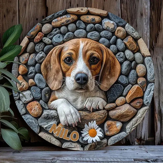 Custom Personalized Dog Metal Sign - Gift Idea For Dog Lover