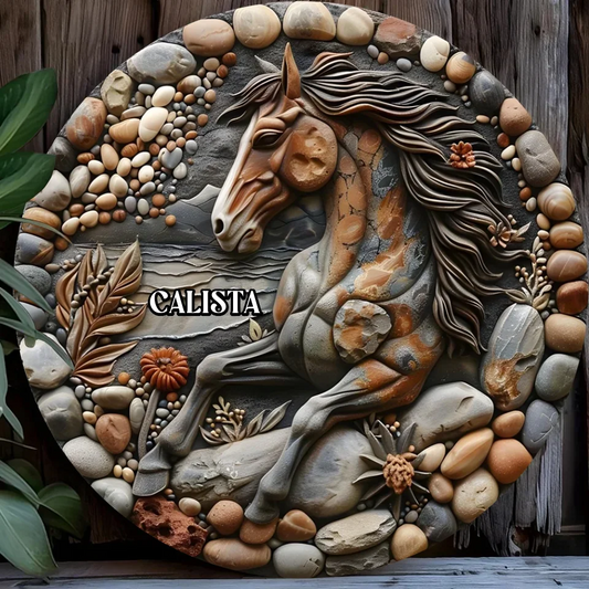 Custom Personalized Horse Metal Sign - Gift Idea For Horse Lover