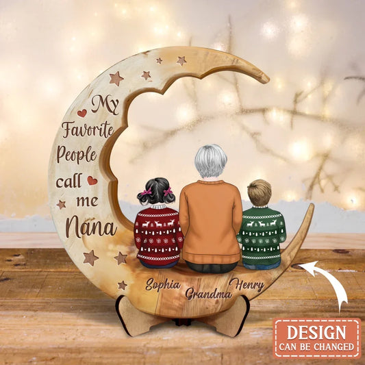 Personalized Grandma Wooden Art - Christmas Gift Idea For Grandma - Life Is Better With Grandkid