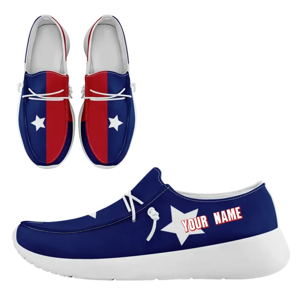 Personalized America Flag Sneakers, Custom Patriotic Loafer Shoes, Canvas Slip On Shoes,
FN018-24020303-5w
