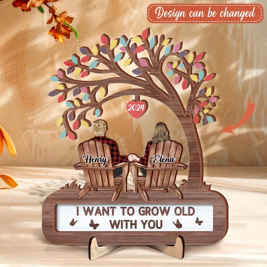 Personalized Couple Wooden Art - Gift Idea For Couple/Him And Her - My Favorite Place In All the World Is Next To You