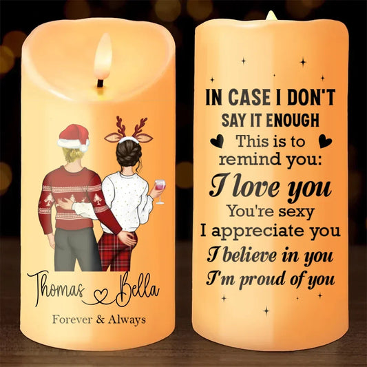 Personalized Couple Led Candle - Gift Idea For Couple/Husband And Wife - This Is To Remind You I Love You