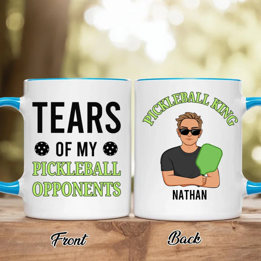 Personalized Pickleball Accent Mug - Gift Idea For Pickleball Lover - Tears Of My Pickleball Opponents