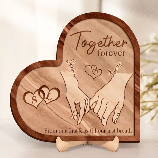 Personalized Couple Wooden Art - Gift Idea Couple/Husband And Wife - Together Forever