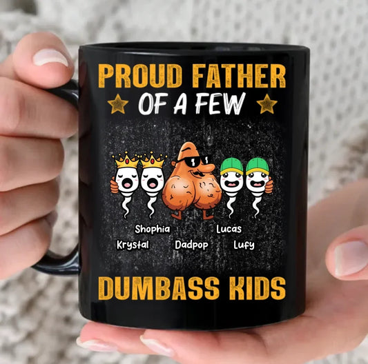 Personalized Dad Coffee Mug - Up to 4 Kids - Gift Idea For Father's Day