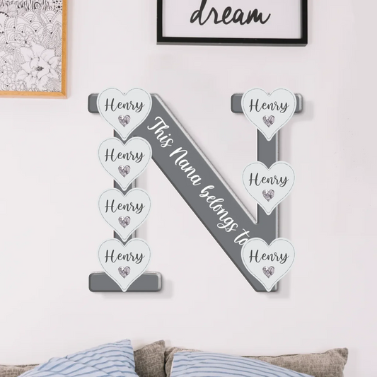 Personalized Nana Metal Sign - Mother's Day/Birthday Gift For Grandma - Up to 7 Grandkids - This Grandma Belongs To