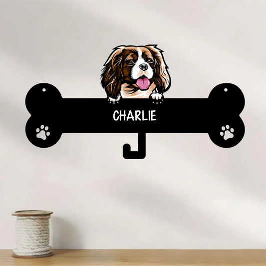 Personalized Dog Leash Metal Sign - Mother's Day/Birthday Gift For Dog Lover - Up to 6 Dogs