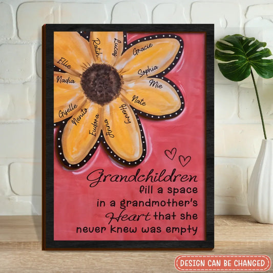 Personalized Grandmother Wooden Art - Mother's Day Gift To Grandma - Grandchildren Fill A Space In A Grandmother's Heart