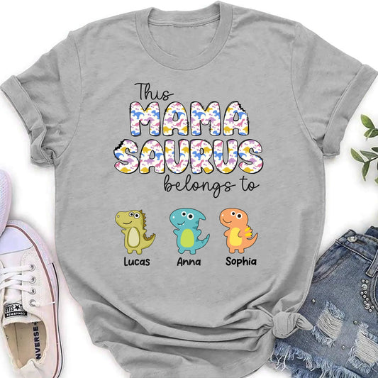 Personalized Mamasaurus T-Shirt/ Long Sleeve/ Sweatshirt/ Hoodie - Mother's Day Gift For Mom