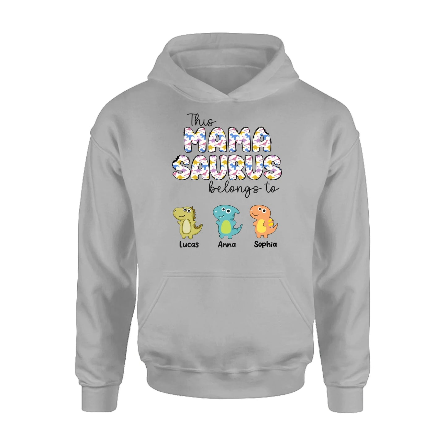 Personalized Mamasaurus T-Shirt/ Long Sleeve/ Sweatshirt/ Hoodie - Mother's Day Gift For Mom