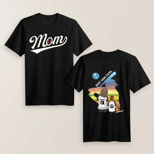 Personalized Baseball Mom T-shirt/ Hoodie/ Sweater - Mother's Day Gift Idea - Best Mom Ever
