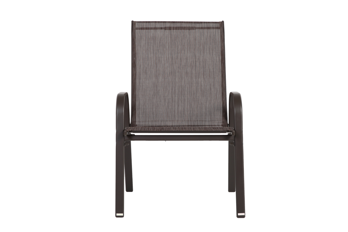 8 Piece Patio Chairs with Breathable Textilene Fabric - Brown