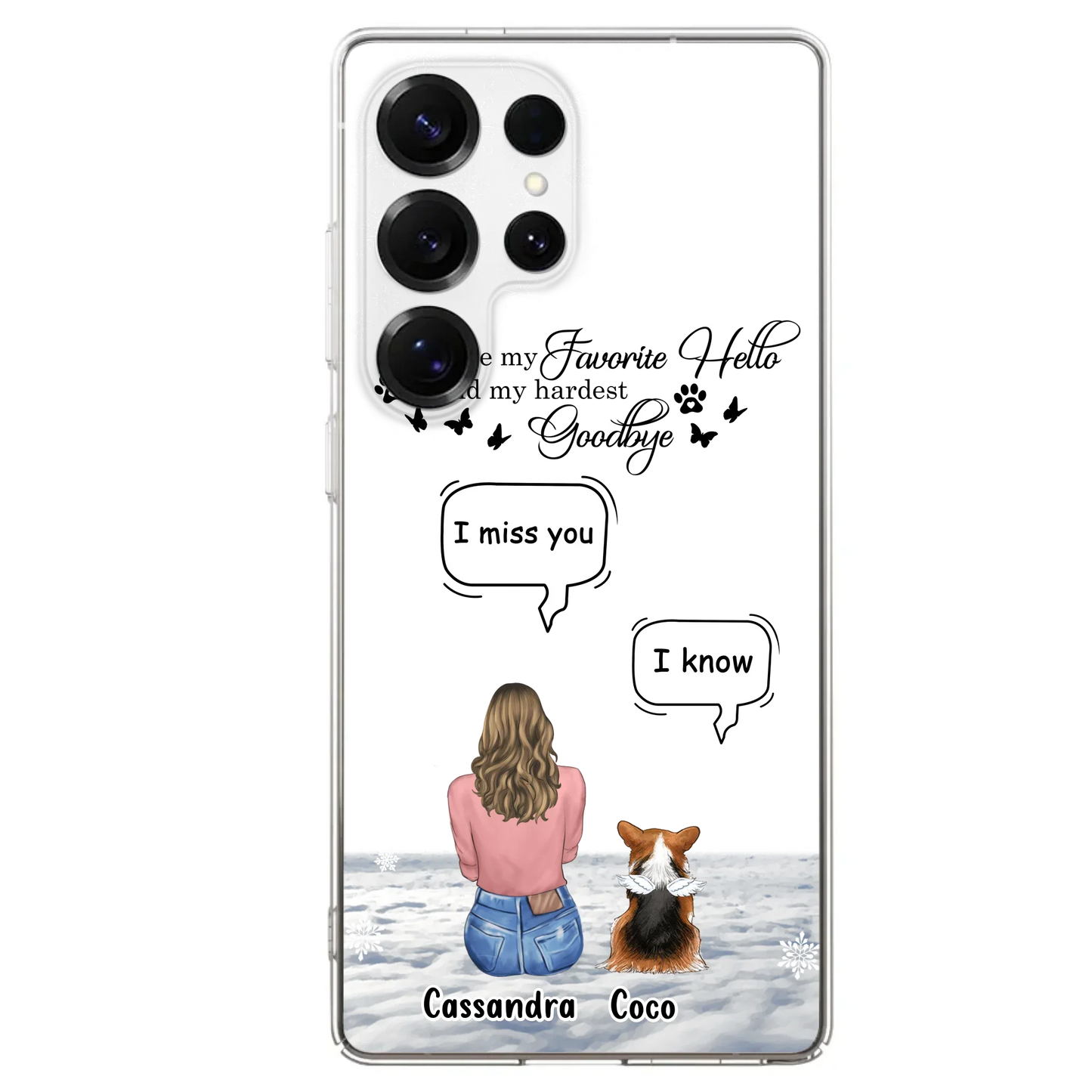 Personalized Pet Phone Case - Up to 4 Pets - Gift Idea For Couple/Dog/Cat Lover - You Were My Favorite Hello And My Hardest Goodbye - Case For iPhone/Samsung