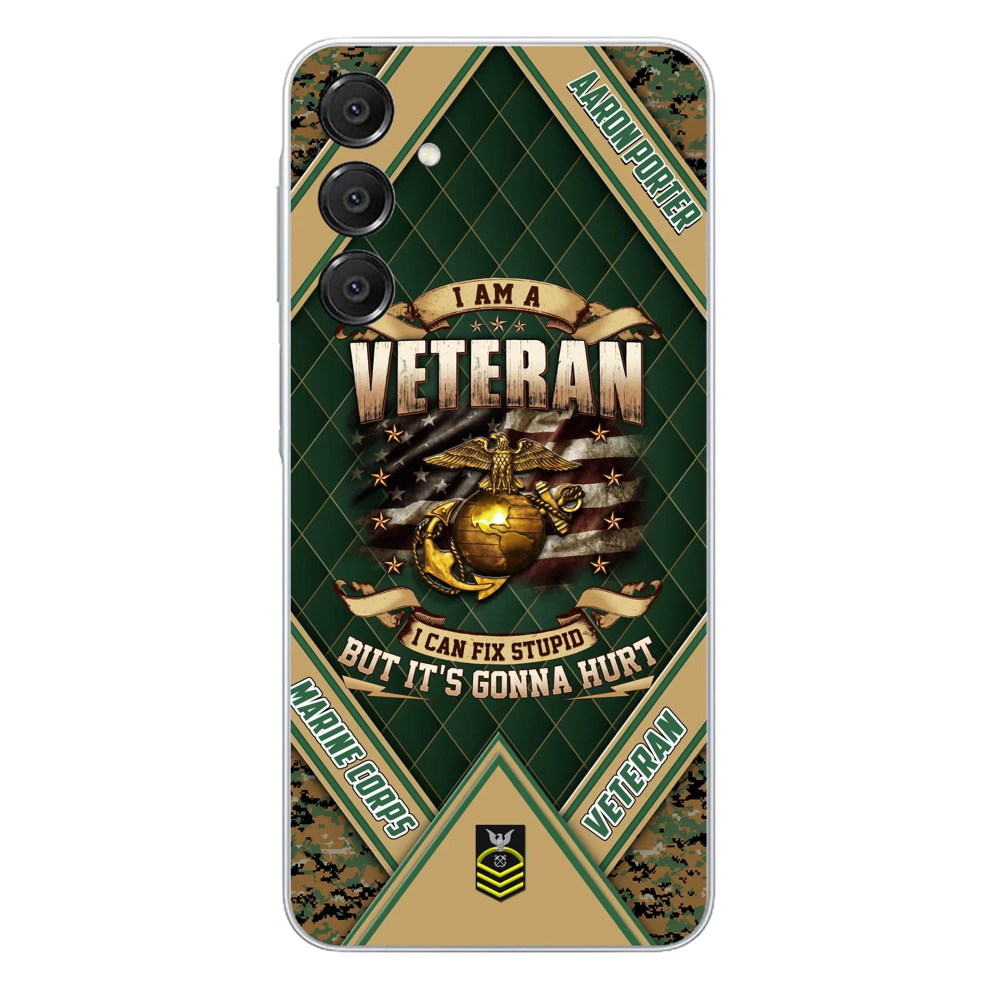 Custom Personalized Veteran Phone Case - Gift Idea For Veteran - I Am A veteran I Can Fix Stupid
But It's Gonna Hurt - Case For iPhone And Samsung