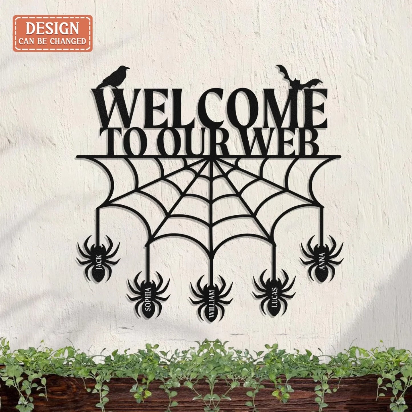 Personalized Spider Family Metal Sign - Gift Idea For Family - Welcome To Our Web