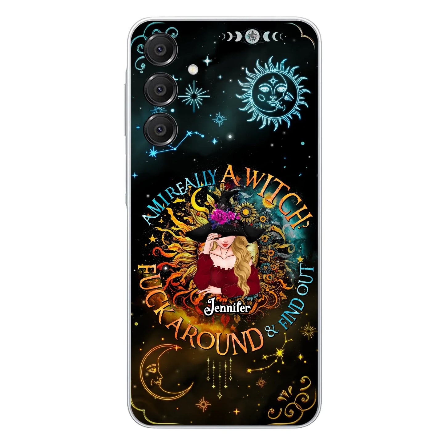 Custom Personalized Witch Phone Case - Gift Idea For Halloween/Witch Lovers - Am I Really A Witch Fuck Around & Find Out - Case For iPhone & Samsung