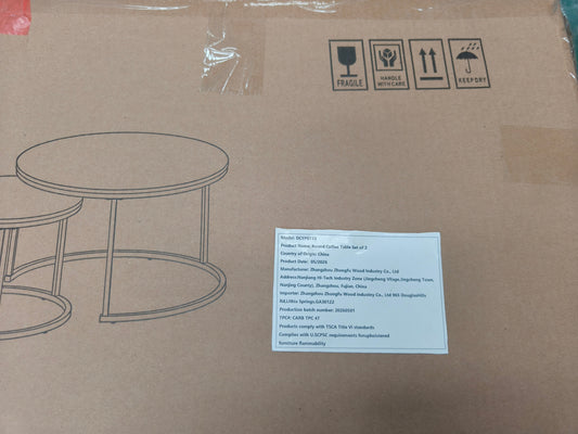 27.6in Nesting Coffee Table Set of 2