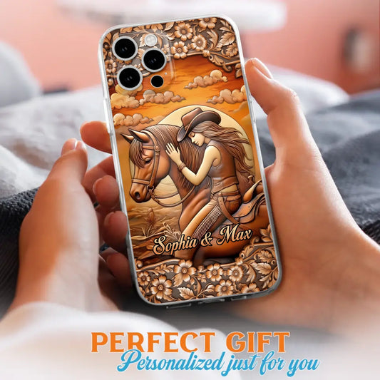 Custom Personalized Horse Girl Phone Case - Gift Idea For Horse Lover - Case For iPhone/ Samsung