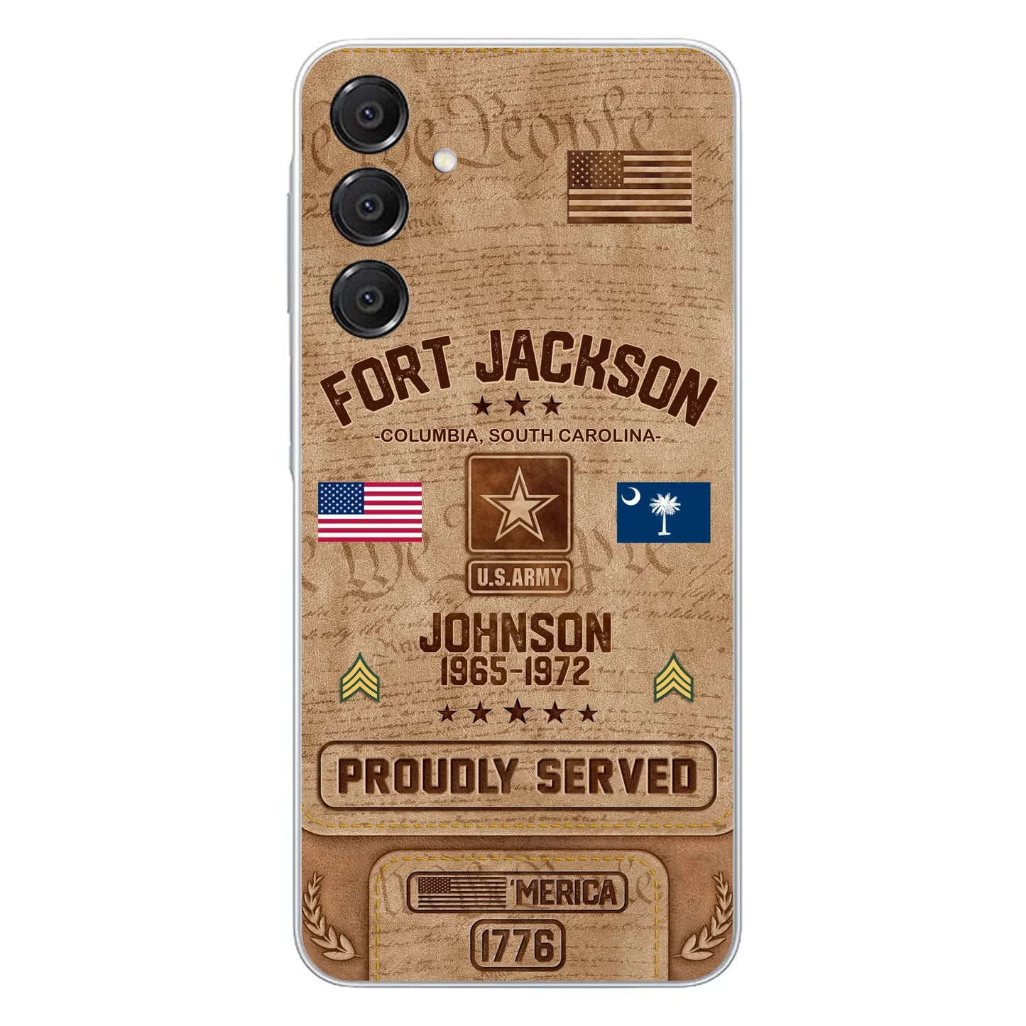 Custom Personalized Veteran Phone Case - Gift For Veteran - Birthday/ Father's Day Gift - Proudly Served - Case For iPhone And Samsung