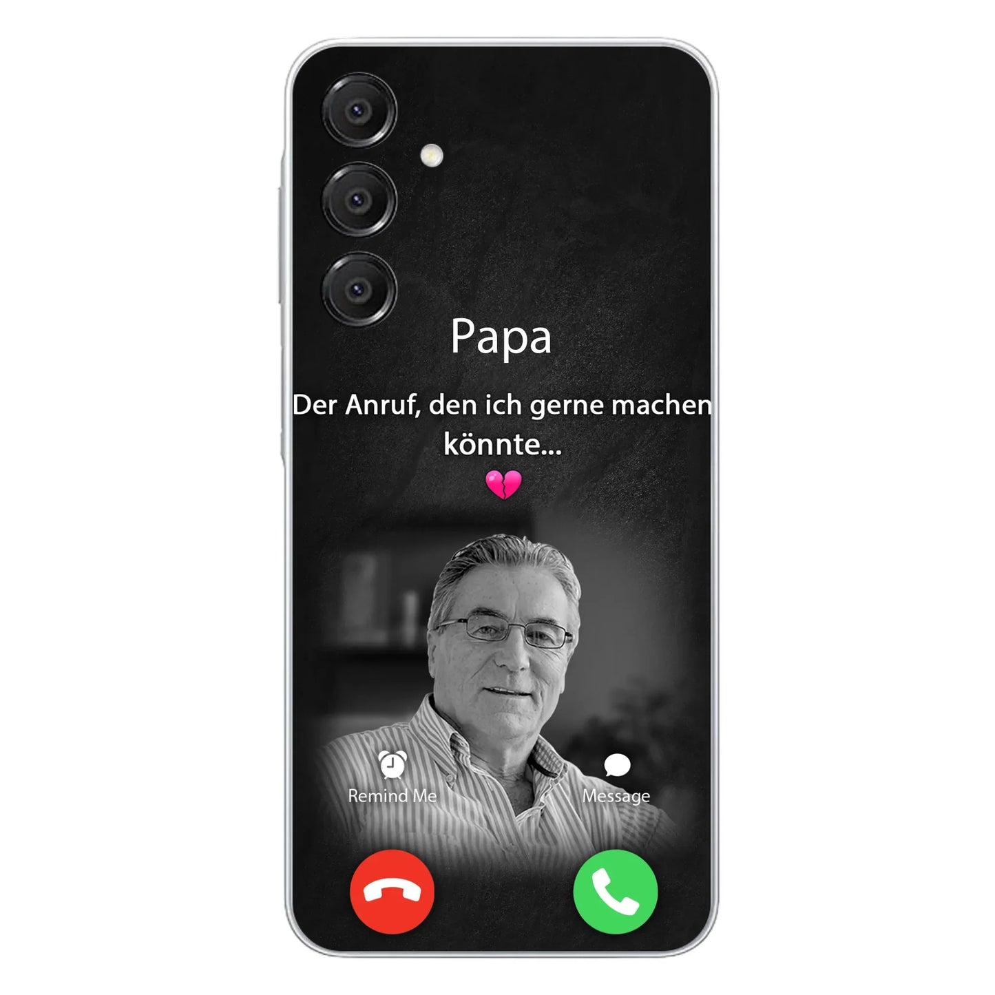 Personalisierte Handyhülle - Foto hochladen - Gedenkgeschenk für Mama/ Papa - Der Anruf, den ich gerne machen könnte - Handyhülle für iPhone/Samsung