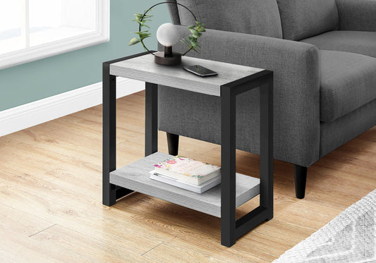 Accent Side Table Narrow Small 2-Tier Contemporary Modern