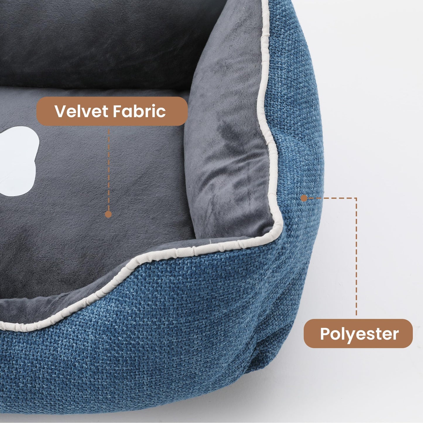 Small Dog Bed with Anti-Slip Bottom and Washable Cover