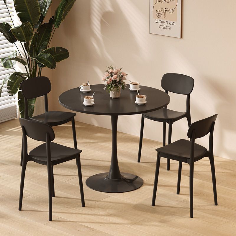 Modern Black Round Table