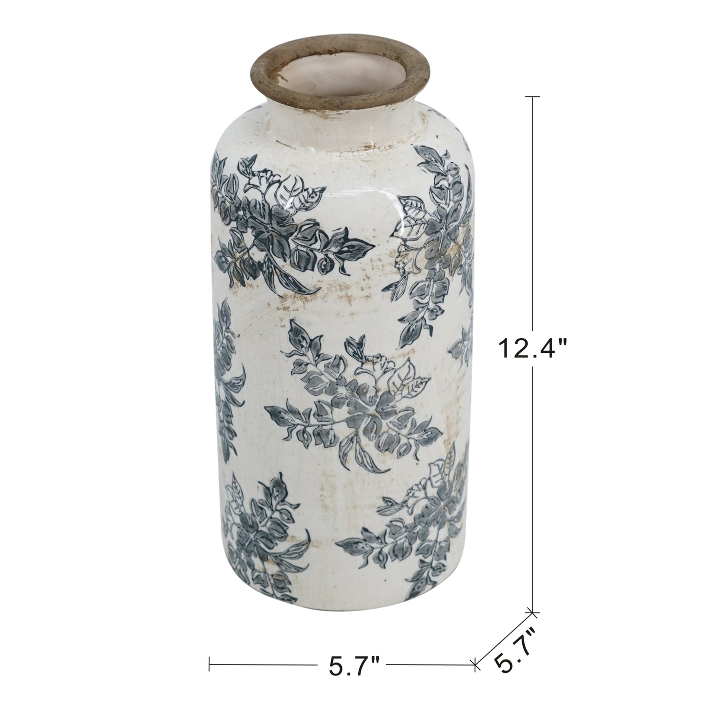 Vintage Inspired Ceramic Accent Vase