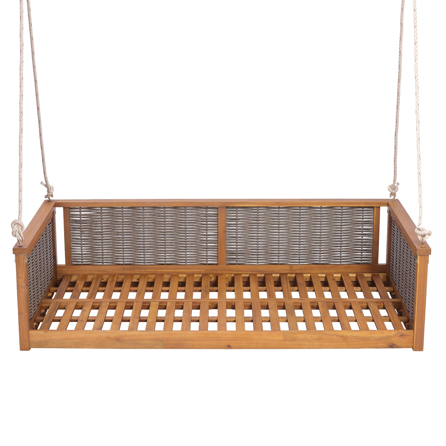 TOPMAX Outdoor Classic Solid Wood Twin Size Swing Bed