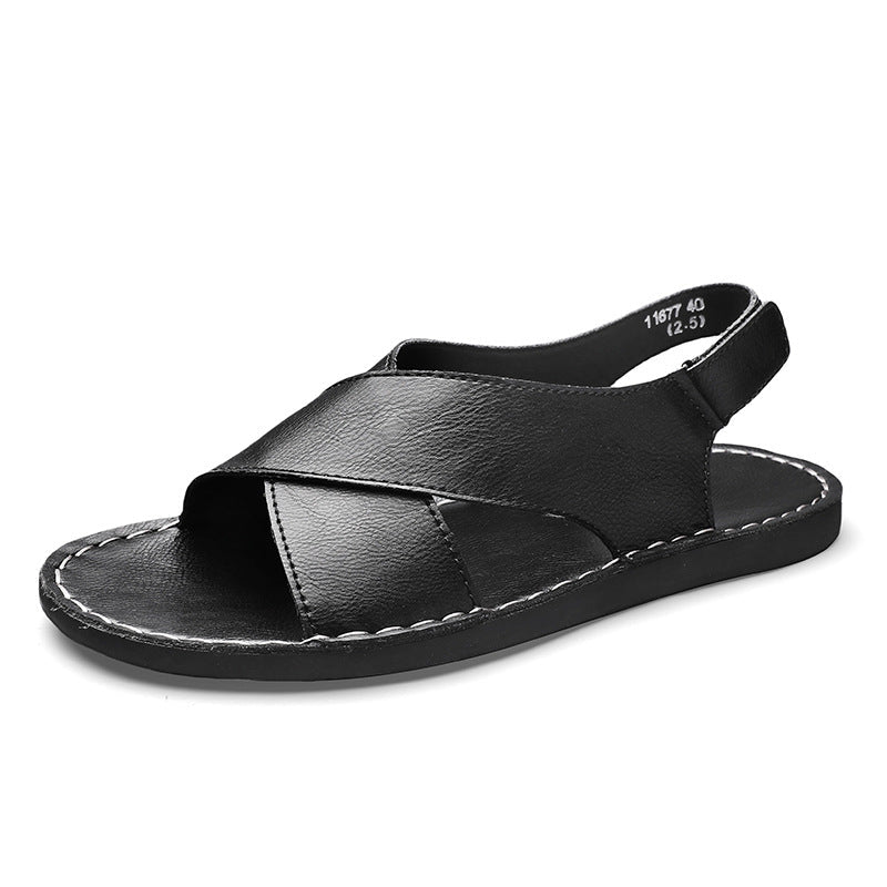 Cross-border Plus-size Foreign Trade Hand-sewn Sole Sandals