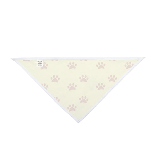 Golden Pawprints on Buttercream Sky - Pet Bandana Pet Zen