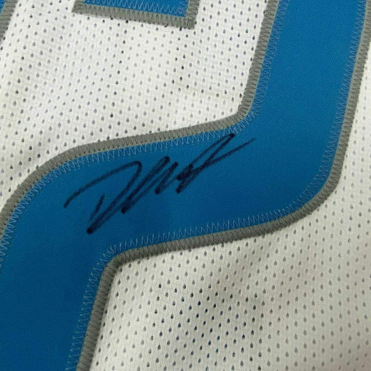 Framed Autographed/Signed D'Andre Swift 35x39 Detroit White Football Jersey JSA COA