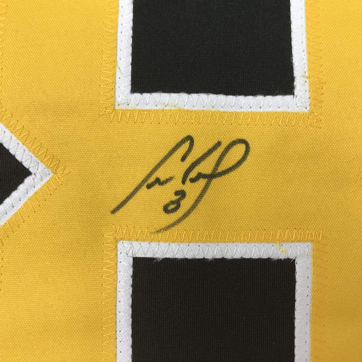 Framed Autographed/Signed Cam Neely 35x39 Boston Black Hockey Jersey JSA COA