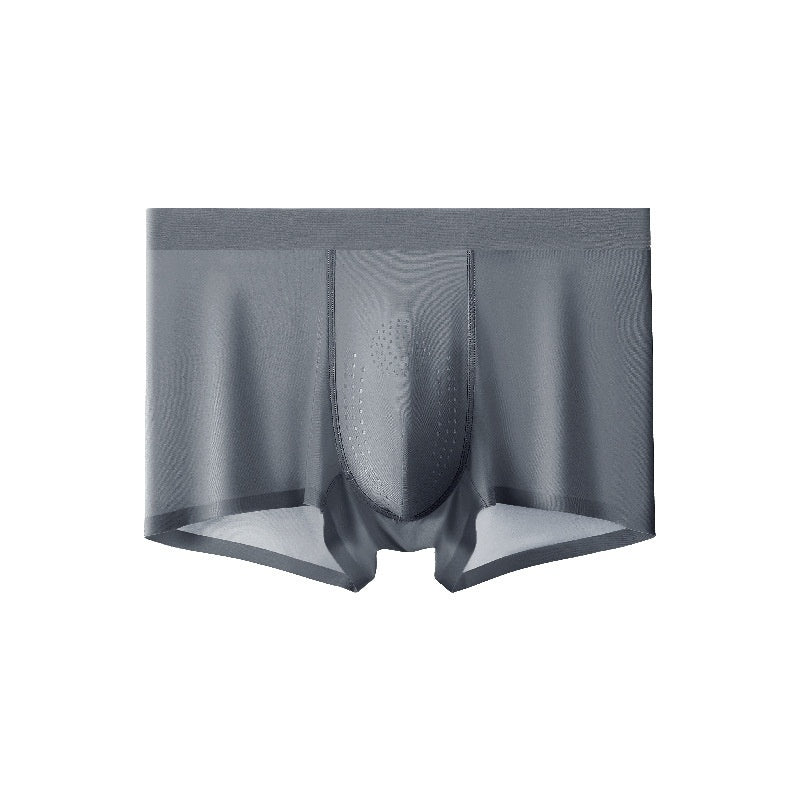 Mugwort-scented Cool-feel Seamless Mens Underwear With Perforated Breathability