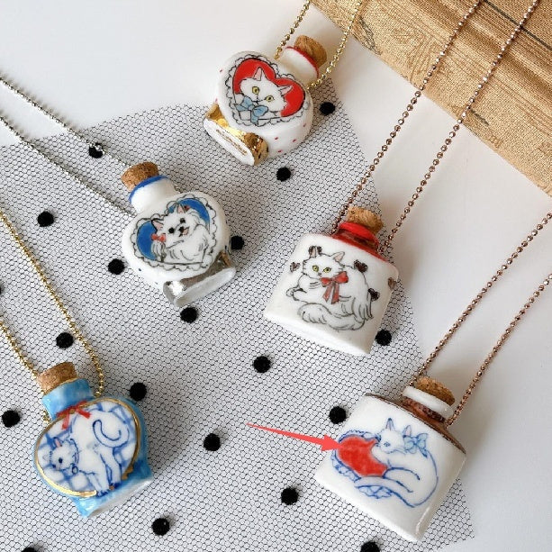 Fresh Fashionable And Soothing Cat-themed Necklace