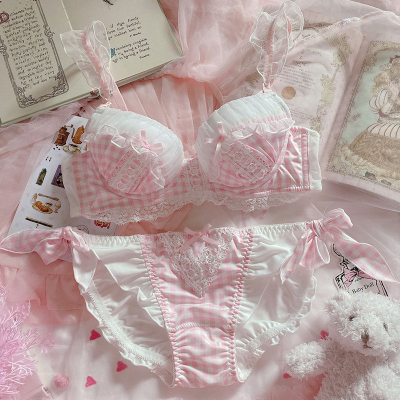 Underwired Thin Plus Size Up Bra Set