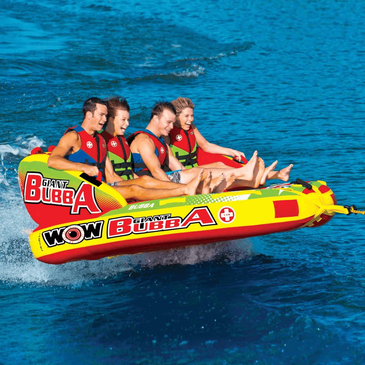 WOW Watersports Big Bubba 1 to 4 Person Inflatable Towable Deck Tube