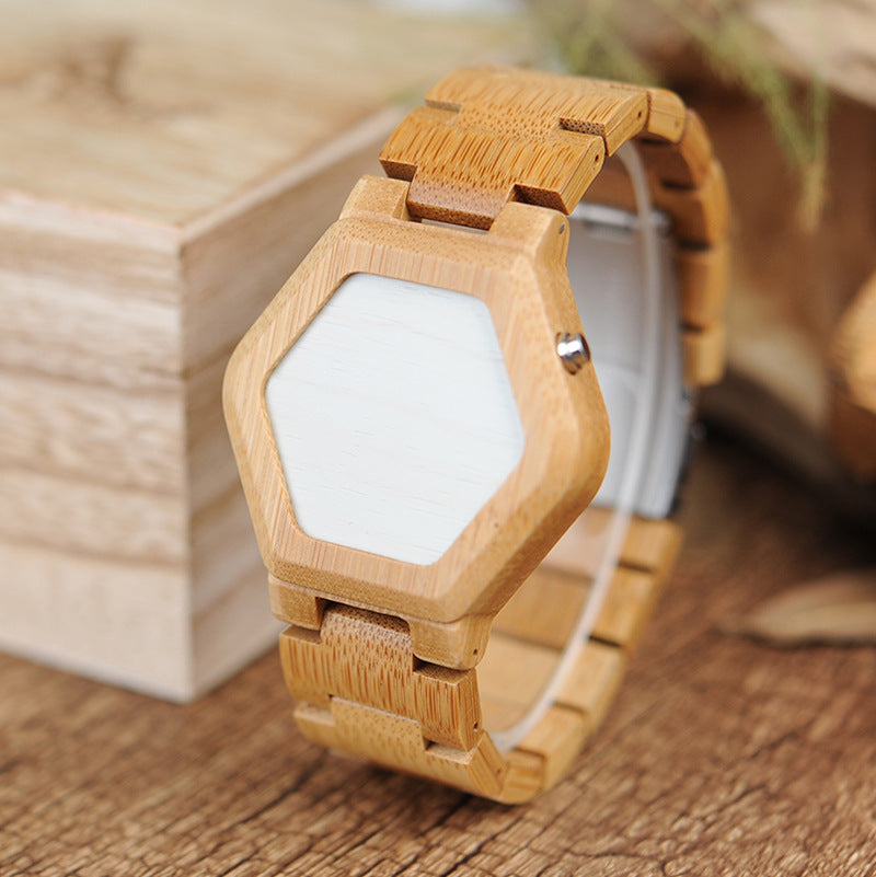 Classic Wooden Quartz Analog Watch