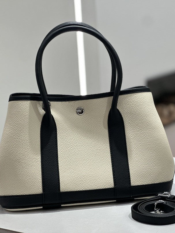 Foreign Trade Genuine Leather Women's Bag, Top Layer Cowhide Garden Bag 30cm, Genuine Leather Fashion Handbag, Large Capacity Commuter Tote Bag