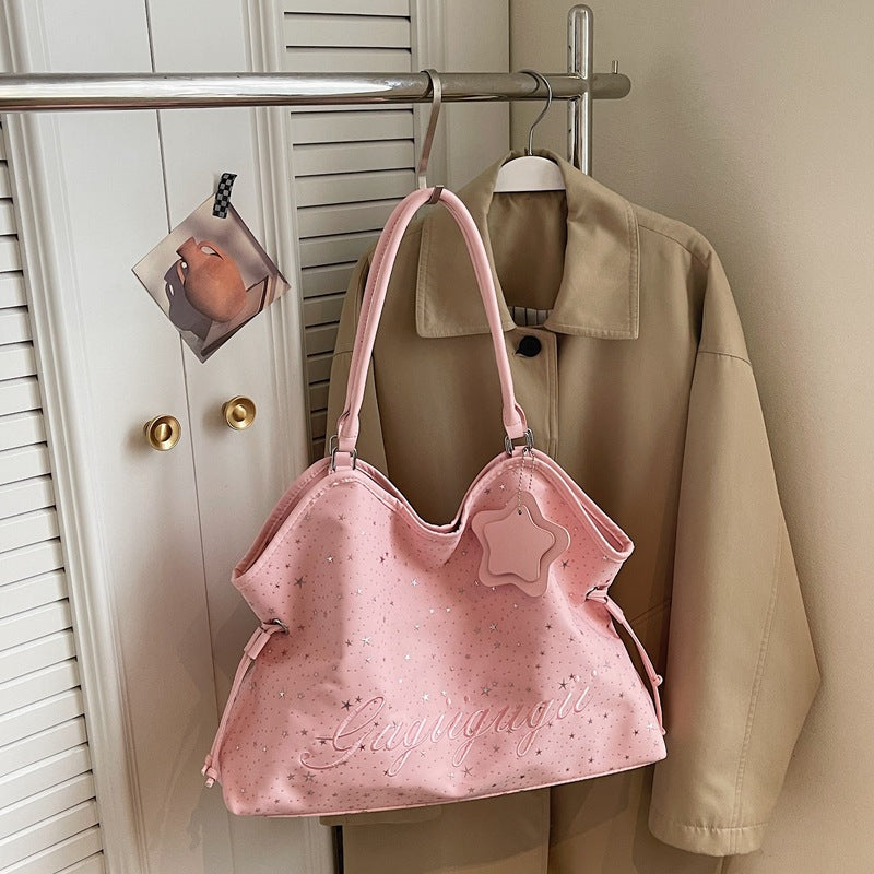 Star-print Tote Bag Womens Large-capacity Handbag