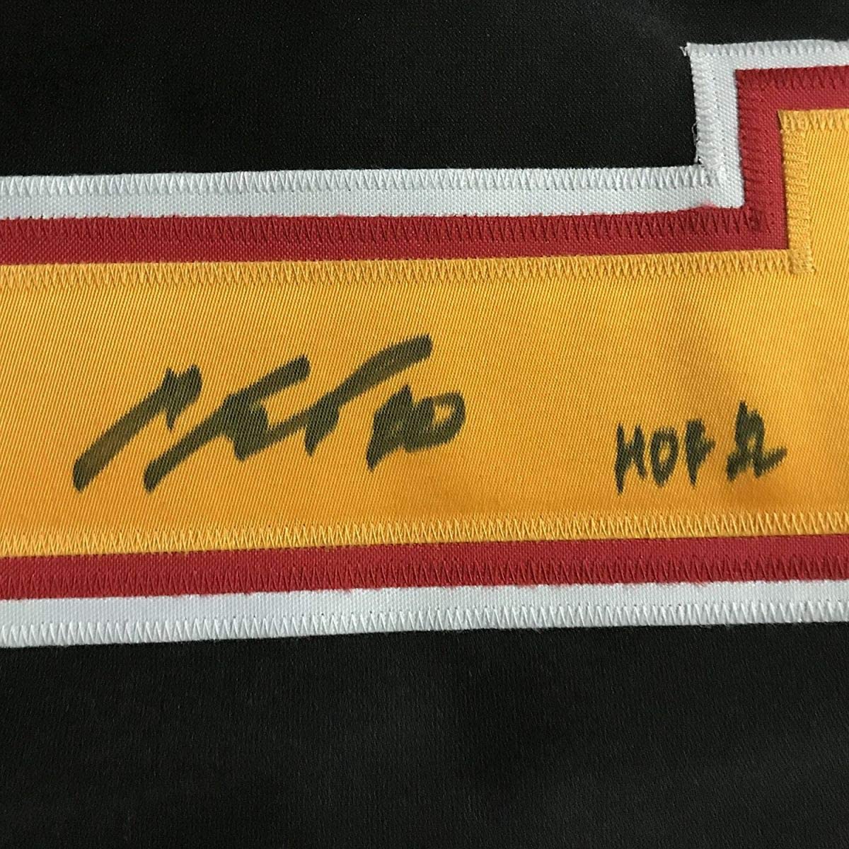 Framed Autographed/Signed Pavel Bure HOF 12 35x39 Vancouver Canucks Black Hockey Jersey Beckett BAS COA