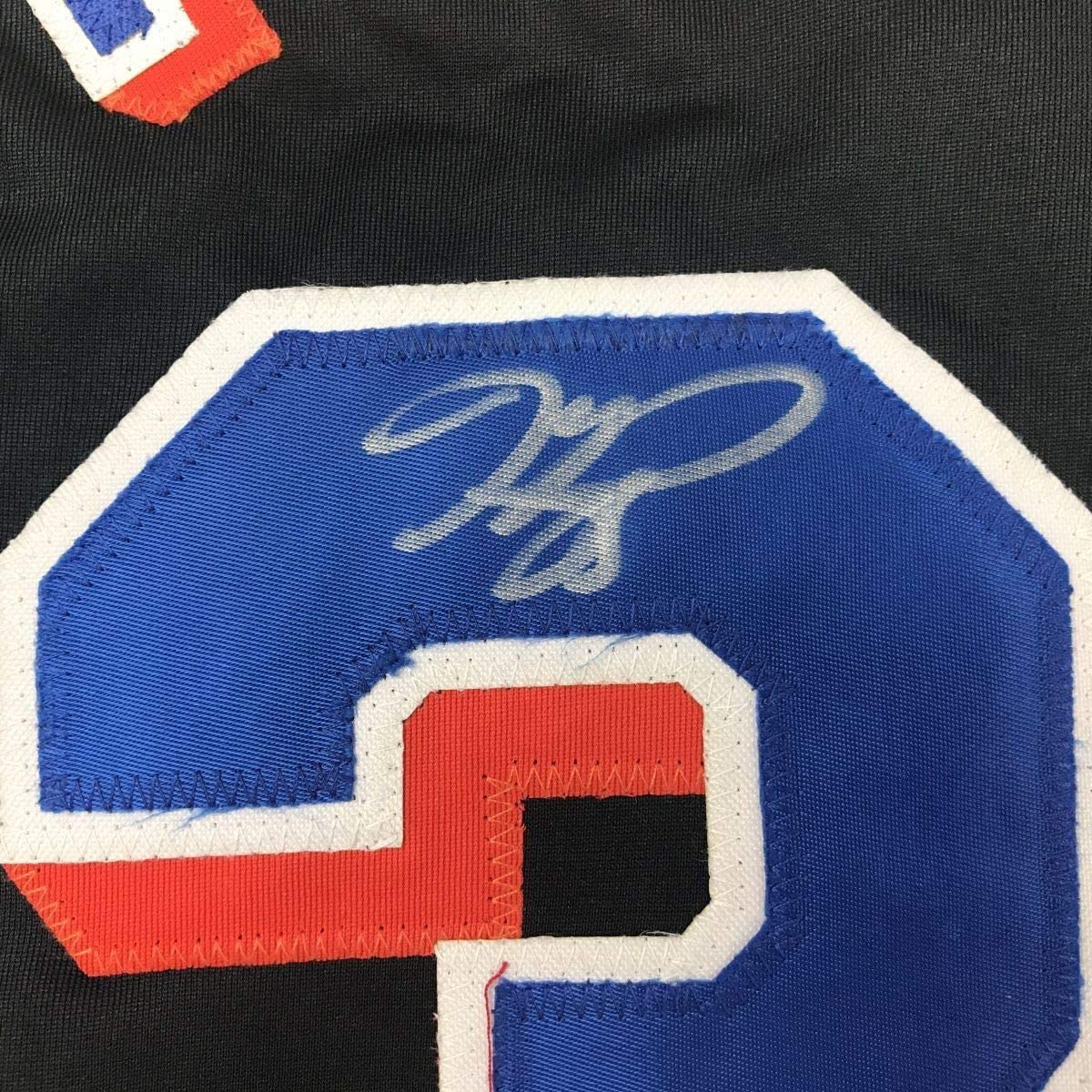 Framed Autographed/Signed Mike Piazza 35x39 New York NY Black Baseball Jersey Beckett BAS COA