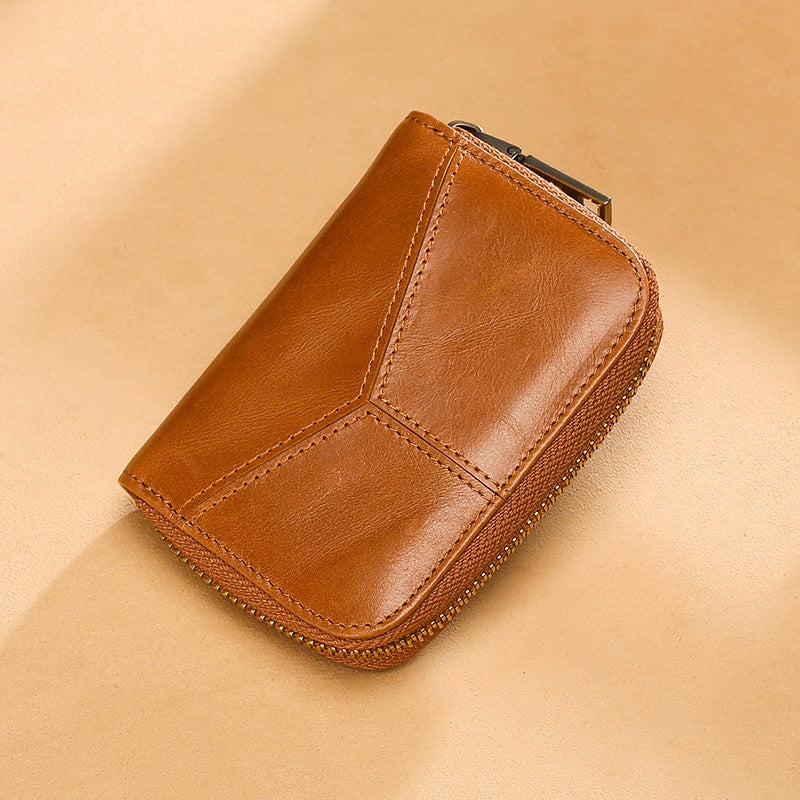 Soft Top-Grain Leather Multifunctional Coin Purse