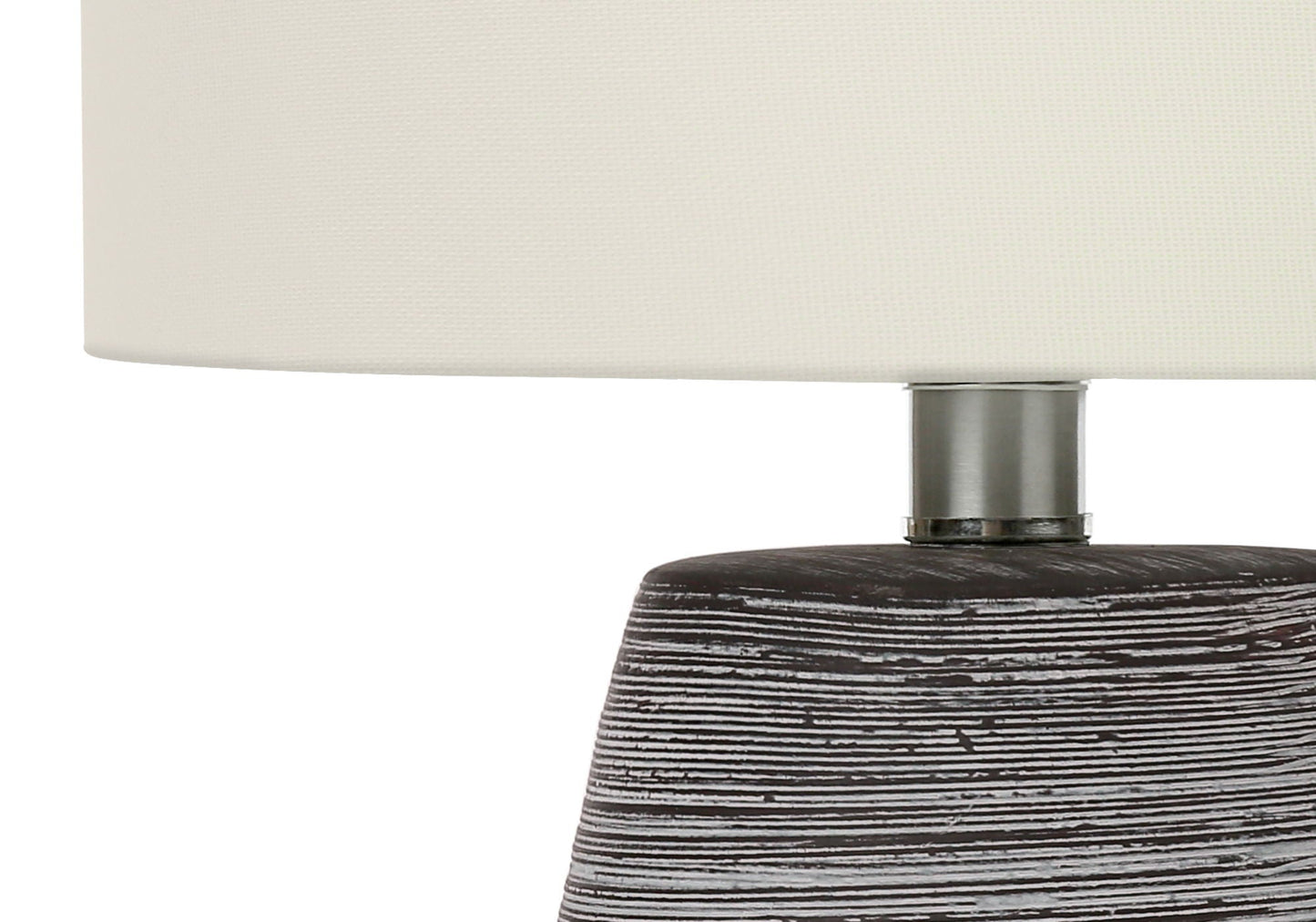 Contemporary Ceramic Table Lamp in Gray and Cream