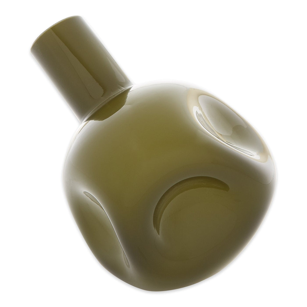 HUNTER GREEN ABSTRACT VASE