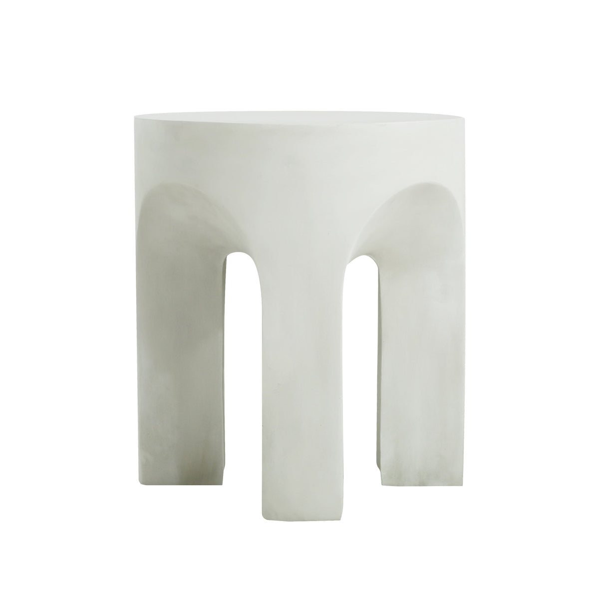 Outdoor MGO Round Top Side Table in Antique White