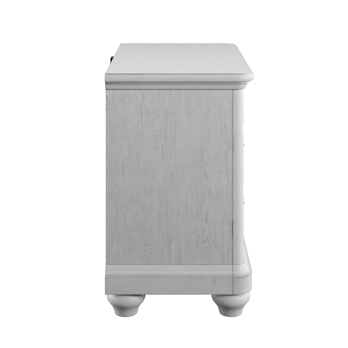3 Drawer Nightstand With USB - Gray - Wood