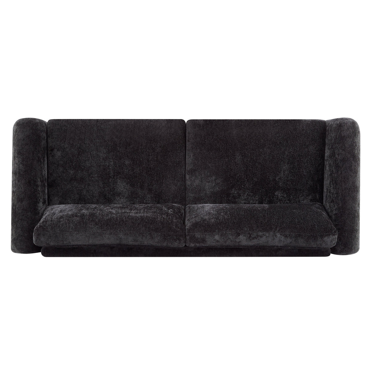 89"L Sofa with Chenille Fabric and Wooden Legs