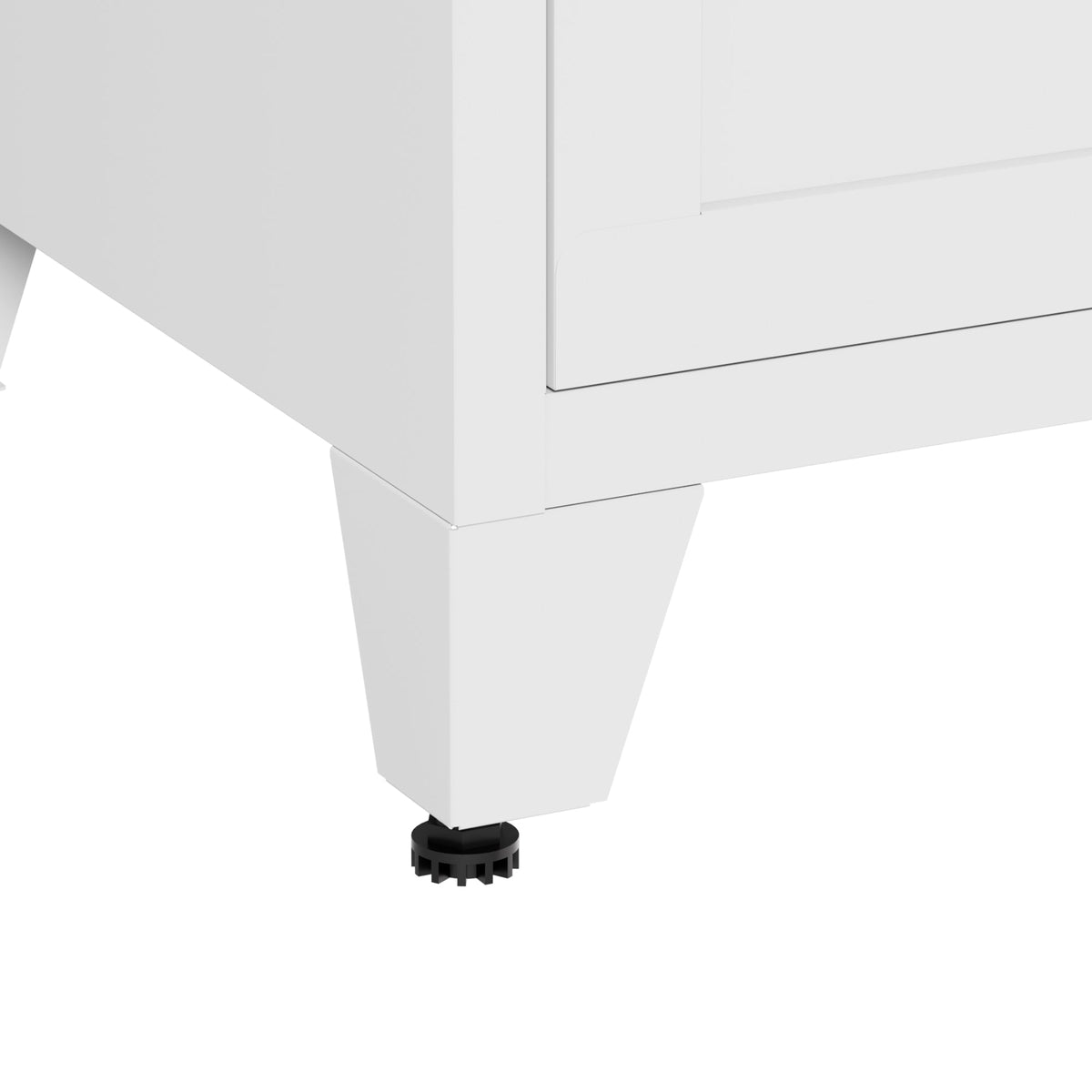 9 Drawer White Metal Dresser with Quiet-Glide Rails